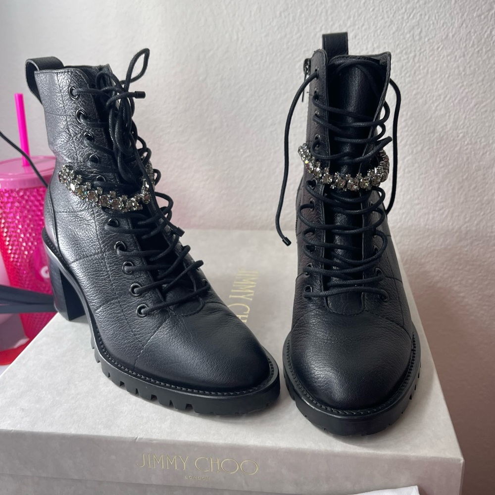 Jimmy choo Cruz rhinestoned boots